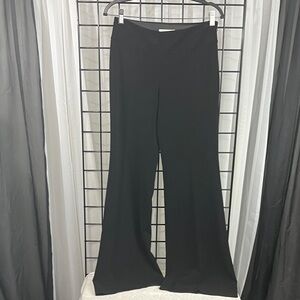 VINTAGE White House Black Market Baddie Dramatic Black Wide Leg DRESS PANTS